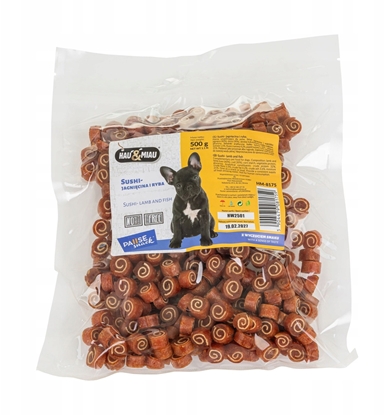 Изображение Hau&Miau Pausesnack przysmak dla psa, sushi - jagnicina i ryba, 500 g
