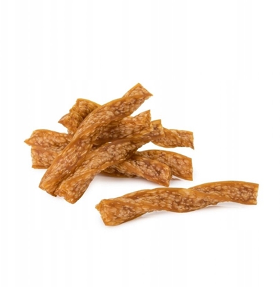 Изображение Hau&Miau Pausesnack przysmak dla psa, zakrcone paski z kurczakiem, 500 g