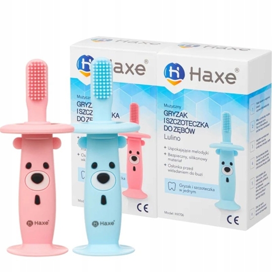 Picture of Haxe HAXE-LULINO SZCZOTECZKA GRYZAK DLA        DZIECI NIEBIESKA HX706