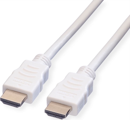 Изображение HDMI kabelis High Speed Cable + Ethernet, M/M, balts, 1 m, Value