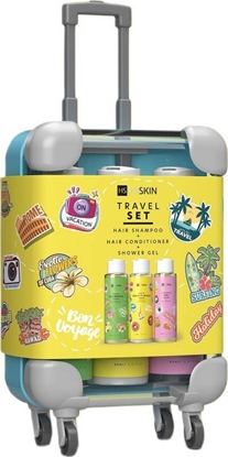 Attēls no HiSkin HISKIN_SET Travel Mini Walizka szampon do wosów 95ml + odywka do wosow 95ml + el pod prysznic 95ml  óta
