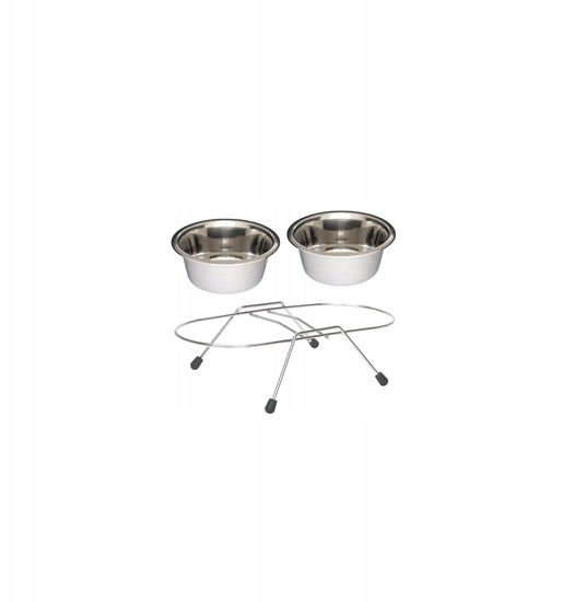 Изображение Hobby STOJAK Z MISKAMI 0,9 L CHROMOWANY