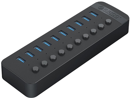 Изображение Hub CT2U3-10AB z wcznikami 10x USB-A - czarny Hub CT2U3-10AB z wcznikami 10x USB-A - czarny