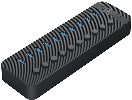 Изображение Hub CT2U3-10AB z wcznikami 10x USB-A - czarny Hub CT2U3-10AB z wcznikami 10x USB-A - czarny