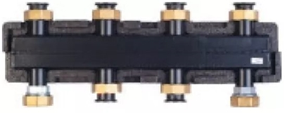 Attēls no Huch EnTEC Rozdzielacz dla 3 lub maksymalnie 5 obiegów grzewczych z odsprzeniem pomidzy zasilaniem a powrotem + konsola montaowa