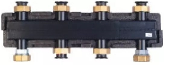 Изображение Huch EnTEC Rozdzielacz dla 3 lub maksymalnie 5 obiegów grzewczych z odsprzeniem pomidzy zasilaniem a powrotem + konsola montaowa