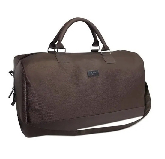 Изображение Hugo Boss Duffle Men Synthetic Leather Bag Dark Brown