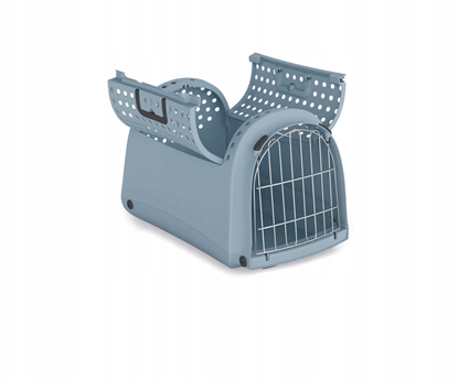 Изображение iMac Linus Cabrio, transporter, dla psa/kota, bkitno szary, 50x32x34,5