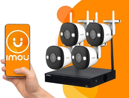 Picture of Imou 4 kameru 2Mpx Wi-Fi novērošanas komplekts | 4 kanālu ierakstu iekārta ar 1TB HDD disku