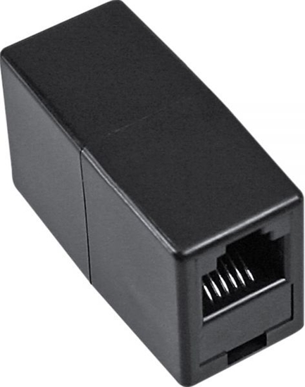 Picture of InLine RJ12 Adapter Female/Female  6P6C  Black (69999)