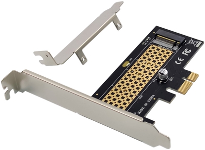 Attēls no InLine® PCI Express Karte zu 1x intern NVMe M.2 Key M, PCIe x1