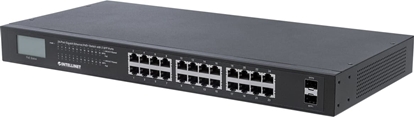 Attēls no Intellinet 561242 tīkla pārslēgs Nepārvaldīts Gigabit Ethernet (10/100/1000) Power over Ethernet (PoE) 1U Melns