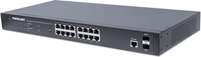 Attēls no Intellinet 561341 tīkla pārslēgs Vadīts L2+ Gigabit Ethernet (10/100/1000) Power over Ethernet (PoE) 1U Melns