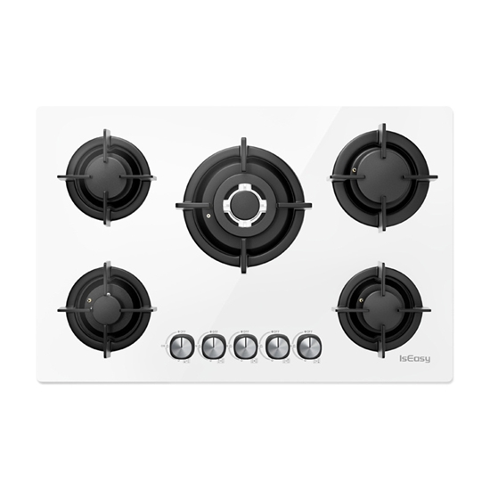 Picture of ISEASY MGBG-775 gas hob with 5 burners (white)