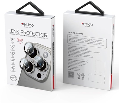 Attēls no Yesido yesido Lens Protector WB52 iPhone 16 Pro / 16 Pro Max, GRAY / SZARY
