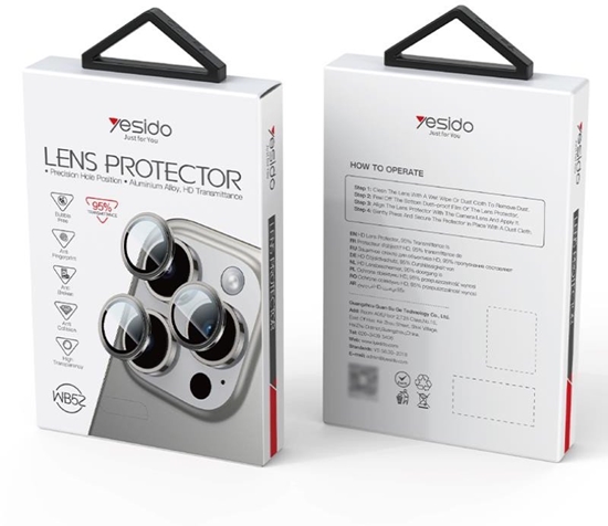 Picture of Yesido yesido Lens Protector WB52 iPhone 16 Pro / 16 Pro Max, GRAY / SZARY