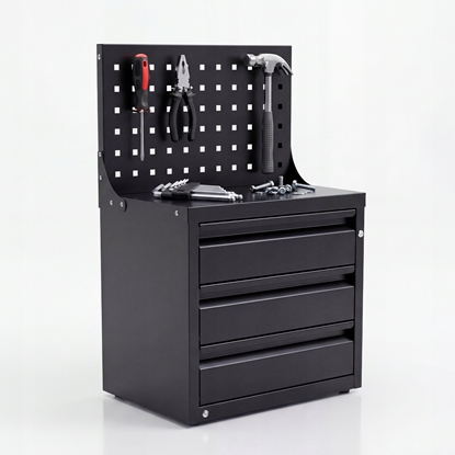Attēls no Jan Nowak Organizer z tablic perforowan i szufladami 660 x 400 x 300 mm