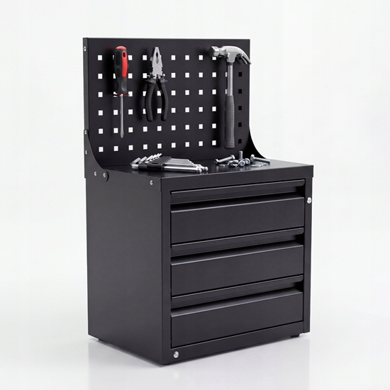 Picture of Jan Nowak Organizer z tablic perforowan i szufladami 660 x 400 x 300 mm