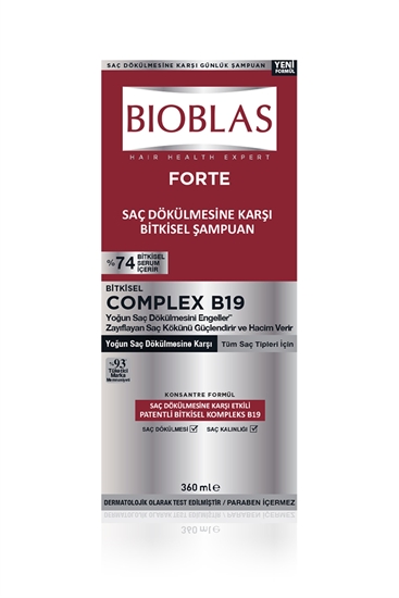 Picture of JetWorld BIOBLAS Forte Kompleks B19 Szampon do wosów 360 ml