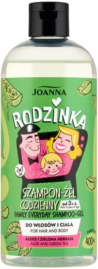 Изображение Joanna JOANNA_Rodzinka szampon i el pod prysznic dla caej rodziny 2w1 Aloe vera 400ml