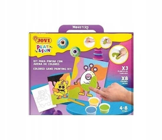 Picture of Jovi Zestaw do malowania piaskiem JOVI Play&Fun, potwory