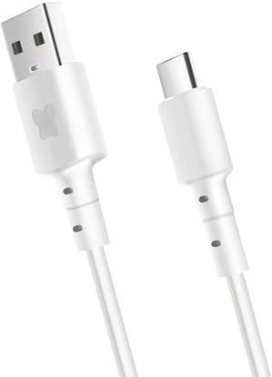 Изображение Kabel do transmisji danych i adowania Bonbon ze zczami USB/USB-C, 1 metr, biay