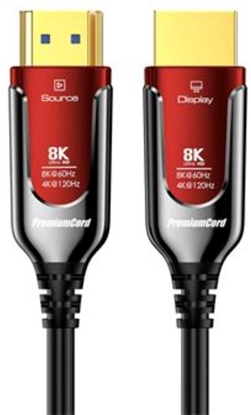 Attēls no Kabel PremiumCord PREMIUMCORD Ultra High Speed HDMI 2.1 kabel wiatowodowy 8K@60Hz, zocone 20m