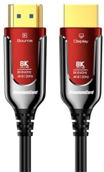 Picture of Kabel PremiumCord PREMIUMCORD Ultra High Speed HDMI 2.1 kabel wiatowodowy 8K@60Hz, zocone 20m