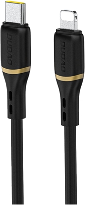 Picture of Kabel przewód USB-C - iPhone Lightning w silikonowym oplocie 30W 1m - czarny Kabel przewód USB-C - iPhone Lightning w silikonowym oplocie 30W 1m - czarny