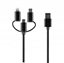Picture of Kabel USB Havit Setty kabel 3w1 USB - Lightning + USB-C + microUSB 1,0 m 2A czarny nylon TD