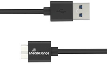 Picture of Kabel USB MediaRange MediaRange MRCS240 kabel USB USB 3.2 Gen 1 (3.1 Gen 1) 1,8 m USB A Micro-USB B Czarny