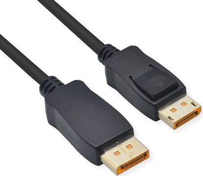 Attēls no Kabelis DisplayPort v2.1, 16K 60Hz, M/M, 80Gbit/s, melns, 3m, Roline