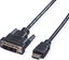 Picture of Kabelis DVI (18+1) - HDMI, M / M, melns, 1.5m, Value