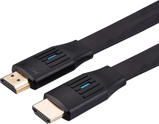 Picture of Kabelis HDMI 8K UltraHD, Flat, melns, 2m, Value