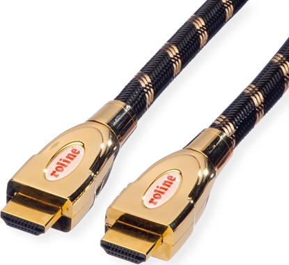 Attēls no Kabelis HDMI Ultra, ar Eth., M / M, 2m, GOLD, Roline