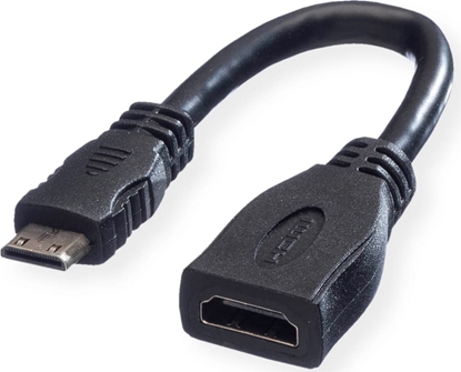 Изображение Kabelis HDMI, A F  -  C M, 15cm, melns, Value