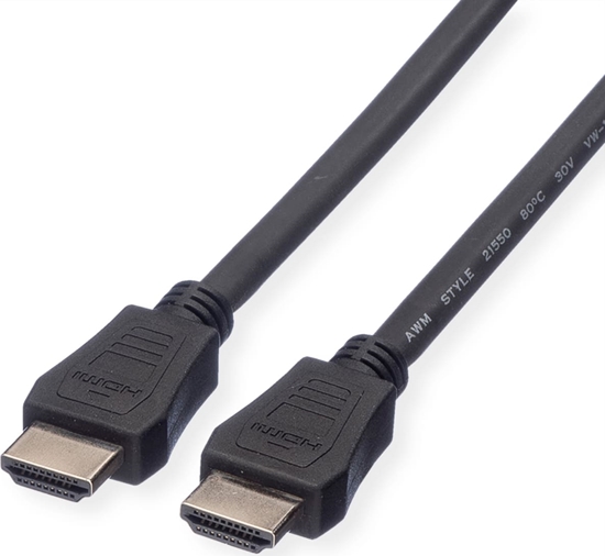 Изображение Kabelis HDMI+Eth., LSOH, M/M, melns, 5m, Value