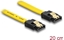 Attēls no Kabelis SATA 6 Gb/s M / M, metāla saspraudes, 20cm, dzeltens, Delock