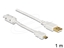 Attēls no Kabelis USB2.0 AM > USB microBM, ar ferītu, 1m, balts