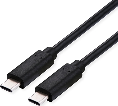 Изображение Kabelis USB4 Gen3x2, TypeC, 8K, 40Gbit/s, 100W, melns 80cm, Value