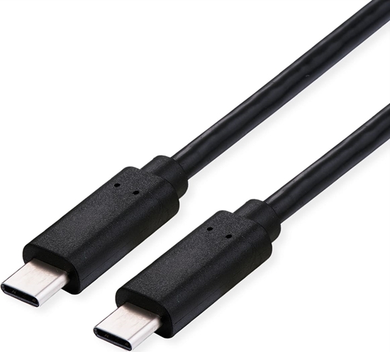 Изображение Kabelis USB4 Gen3x2, TypeC, 8K, 40Gbit/s, 100W, melns 80cm, Value