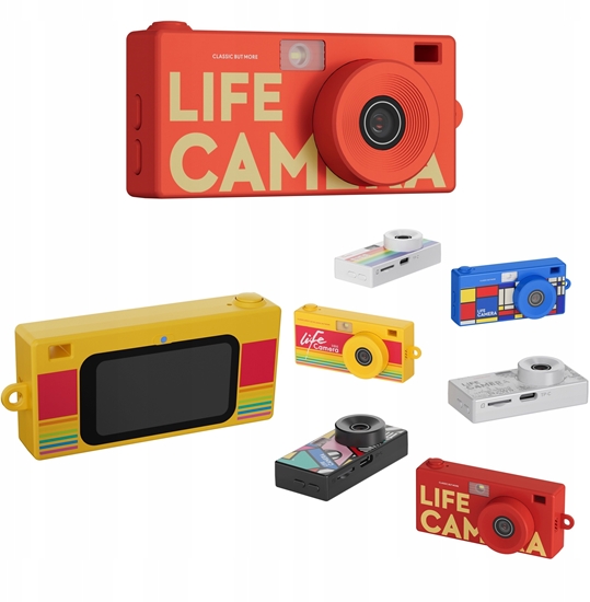 Picture of Kamera cyfrowa Xrec Mini Aparat Kamera Retro Video 2k Wisiorek Breloczek + Karta 32gb / Xrec X9 / Czerwony