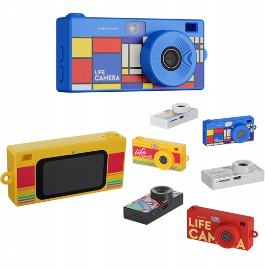 Picture of Kamera cyfrowa Xrec Mini Aparat Kamera Retro Video 2k Wisiorek Breloczek + Karta 32gb / Xrec X9 / Niebieski