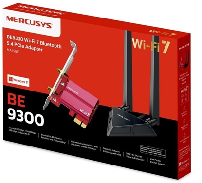 Picture of Karta sieciowa Mercusys MERCUSYS MA49BE WiFi7 PCIe adapter (BE9300,2,4GHz/5GHz/6GHz,Bluetooth5.4)