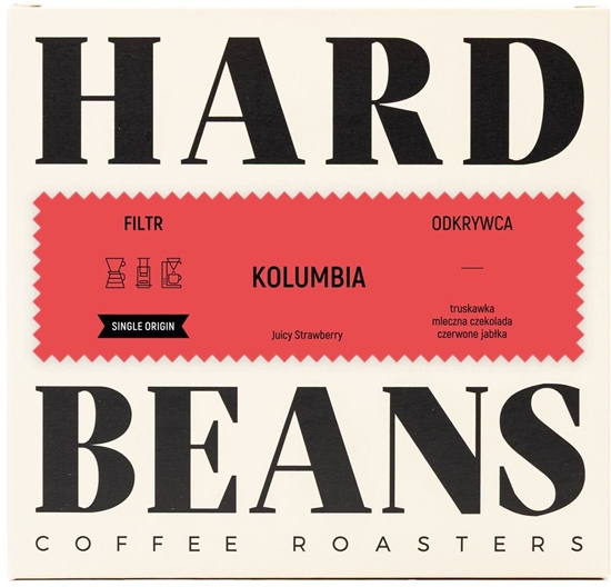 Picture of Kawa ziarnista Hard Beans Kolumbia Juicy Strawberry 200 g