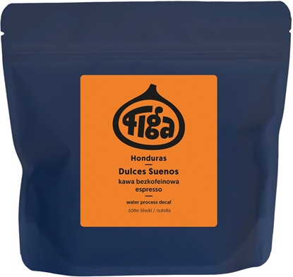 Picture of Kawa ziarnista Kofikada Figa Coffee - kawa ziarnista bezkofeinowa Honduras Dulces Suenos Water Process Decaf Espreso 250 g