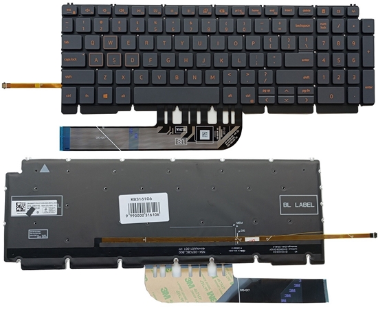 Изображение Keyboard DELL G15 5510, with backlight, US