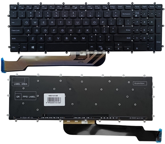 Изображение Keyboard DELL Inspiron 5570, 5565, 7566, 7567, 3579, with Backlight