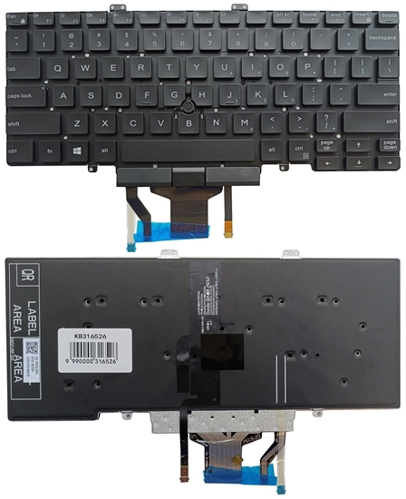 Picture of Keyboard DELL Latitude 5400, 5401, 5410, 5411, with backlight and trackpoint, US