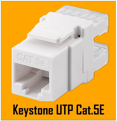Attēls no Keystone modulis CAT5E UTP var lietot ar SS-1xRJ45-PR vai SS-2xRJ45-PR